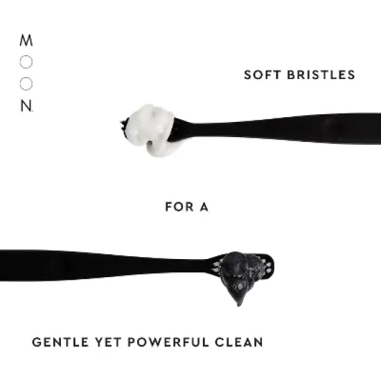 MOON Soft Bristle Toothbrush, Adults, Sensitive Gums & Teeth-Friendly (Pack of 2) image {1}
