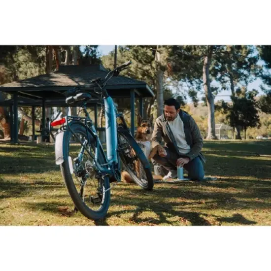 Vanpowers Adult UrbanGlide Ultra 2.27' Step-Through Electric Bike - Blue image {7}