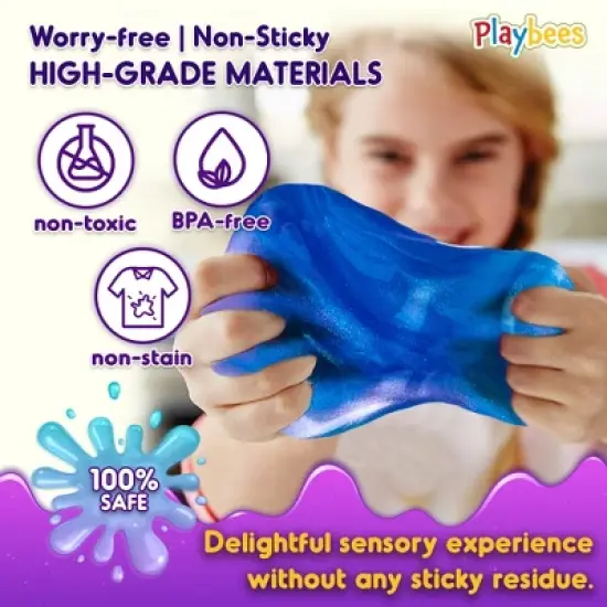 Playbees Mini Marbled Unicorn Slime - 24pk image {3}