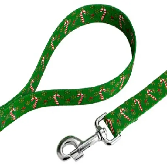 Country Brook Petz&reg; 1 Inch Candy Cane Christmas Dog Leash, 6 Foot image {2}