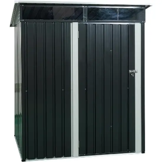5x3 Foot Metal Storage Shed, Outdoor Steel Utility Shed with Locking Door, Perfect for Trash Cans & Yard Tools, Durable Construction image {6}