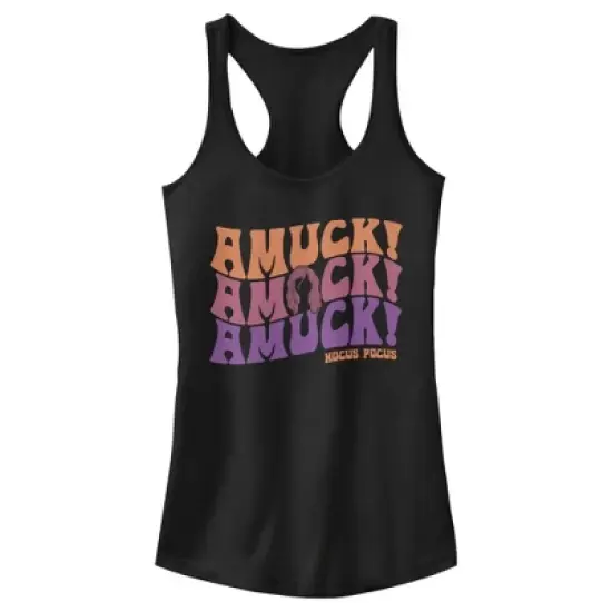 Junior's Disney Hocus Pocus Amuck Phrase Racerback Tank Top image {3}