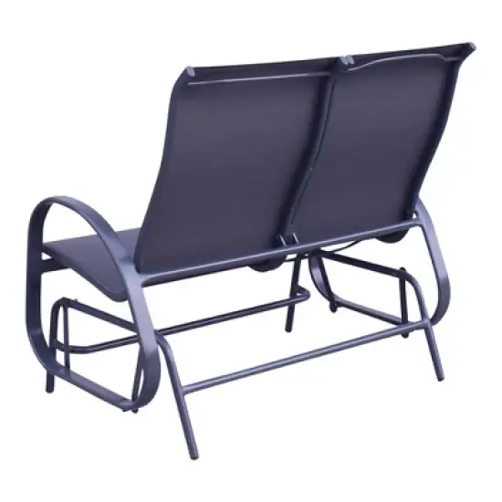 Courtyard Casual Santa Fe Alum Sling Loveseat Glider image {5}