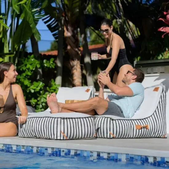 Big Joe Lux Sealander Pool Float and Patio Chair, Premier Mesh, Durable UV Protected Polyester Blend, No Inflation Needed image {2}