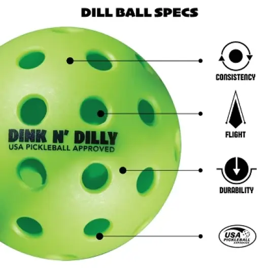 Dink N' Dilly Starry Sky 2 Paddle Set 2 Dills Balls Pickleball Set - 4pc image {5}