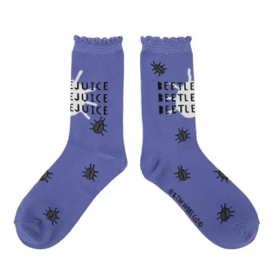 Beetlejuice Chibi Character Art Women's 5-Pair Casual Crew Socks image {4}