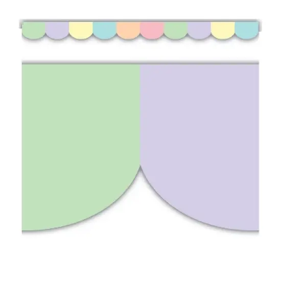 Teacher Created Resources&reg; Pastel Pop Scalloped Border Trim, 35 Feet Per Pack, 6 Packs image {1}