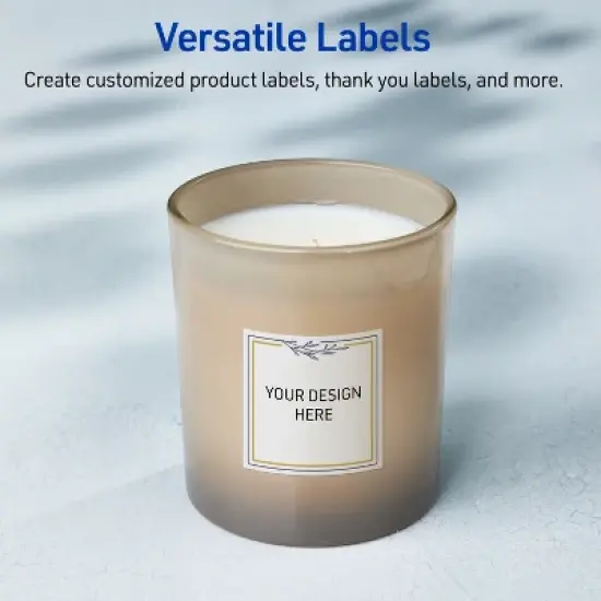 Avery 2" x 2" Labels, Gold & Navy Border with Florals, 120 ct image {5}