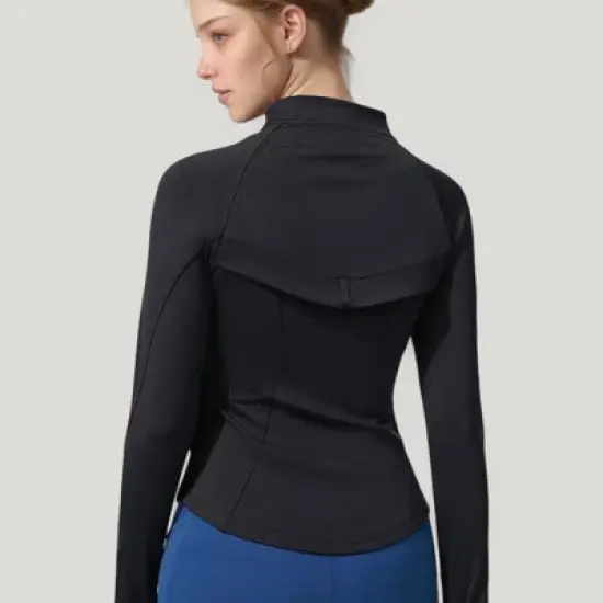 Anna-Kaci Active Women's Full Zip Long Sleeve Active Jacket with Slim Fit and High Collar image {3}