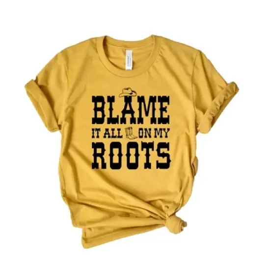Simply Sage Market Women's Blame It All On My Roots Hat And Boots Short Sleeve Graphic Tee image {4}