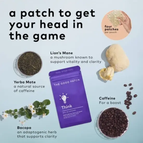 The Good Patch Think Plant-Based Vegan Wellness Patch - 4ct image {7}