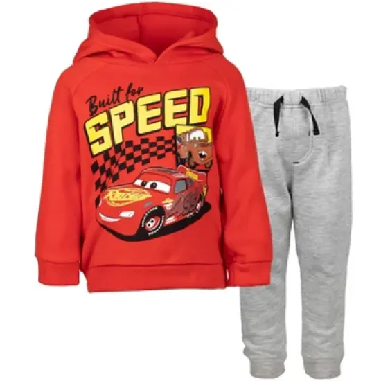 Disney Pixar Cars Lightning McQueen Fleece Pullover Hoodie and Pants Outfit Set Toddler image {10}