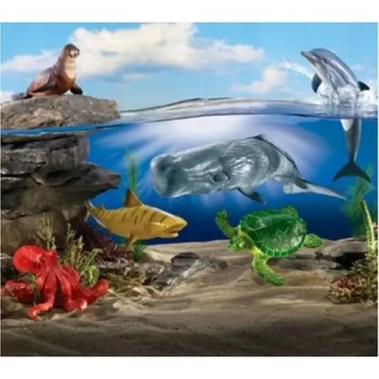 Learning Resources Jumbo Ocean Animals I Octopus, Whale, Shark, Sea Turtle, Seal, and Dolphin, 6 Animals image {3}