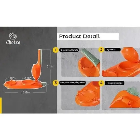 2-in-1 Manual Dough Press, Dumpling Empanada Pastries Maker image {6}