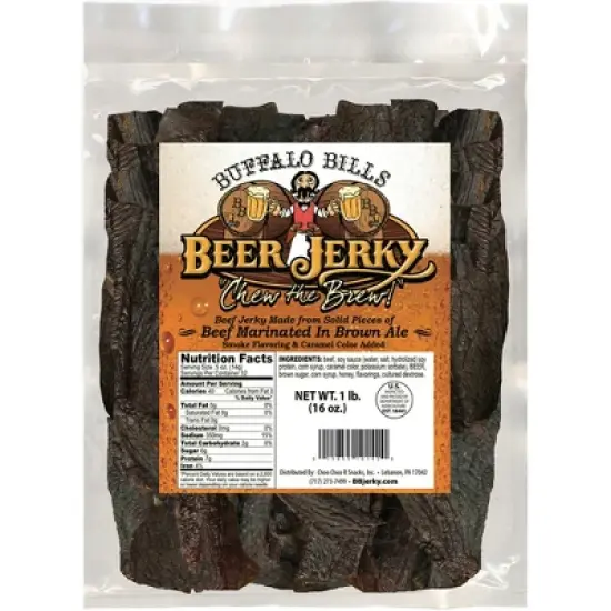 Buffalo Bills 16oz Premium Beer Beef Jerky Pieces (beef jerky marinated in Honey Brown Ale) image {4}