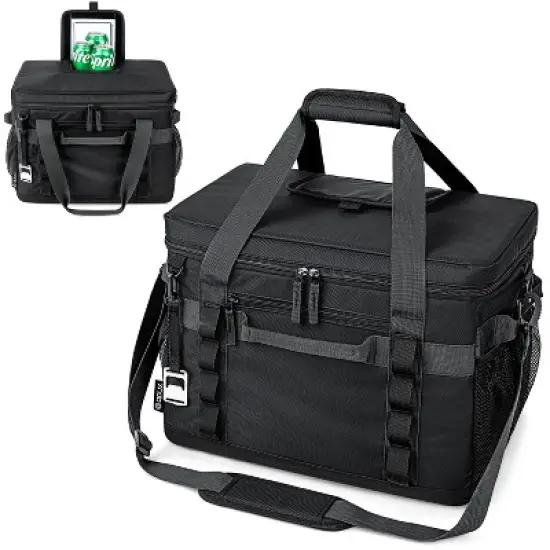 OPUX Soft Sided Cooler Bag, Insulated Collapsible Portable Leakproof with Shoulder Strap, Beach Camping Travel Road Trip image {9}