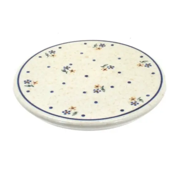 Blue Rose Polish Pottery 1012 Zaklady Trivet image {4}
