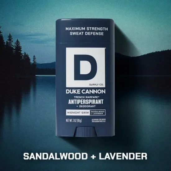 Duke Cannon Supply Co. Trench Warfare Men's Solid Antiperspirant & Deodorant Stick Midnight Swim - 3oz image {6}
