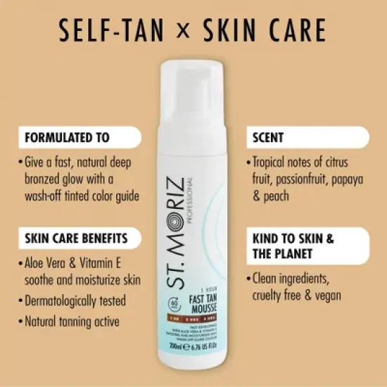 St. Moriz Professional Instant Self Tanning Mousse - Fast - 10.14 fl oz image {6}