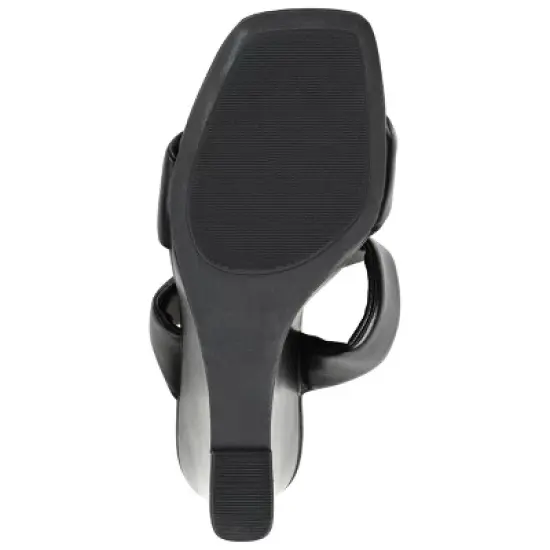 Journee Collection Womens Kailee Tru Comfort Foam Slip On Open Square Toe Wedge Sandals image {4}