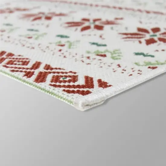 7' x 10' Fair Isle Outdoor Rug Red - Threshold&trade; image {1}