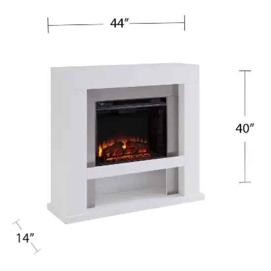 Lockman Stainless Steel Fireplace White - Aiden Lane image {1}