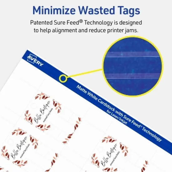 Avery Rounded Slot Tags, 1-1/2" x 2-1/2", Matte White, 250 Total image {6}