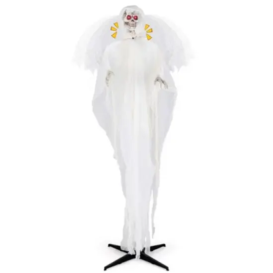 Costway 8.3 FT Halloween Standing Angel with Light up Eyes Sounds & Movements Garden image {9}