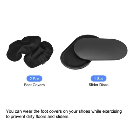 Unique Bargains Oval Yoga Dual-Sided Core Sliders for Abdominal Exercise Equipment 1 Set image {2}