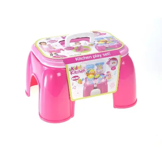 Ready! Set! Cook! Link Portable Kids Kitchen Cooking Set Toy With Lights And Sounds, Folds Into Stepstool image {6}