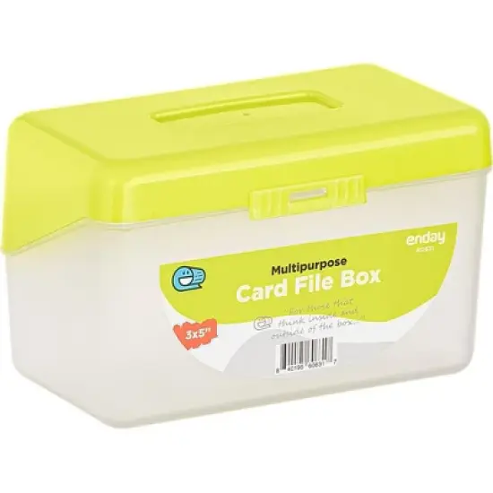 Enday  3" X 5" Index Card File Box image {6}