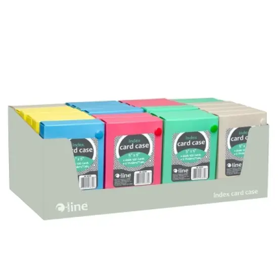 C-Line&reg; Index Card Case, 3" x 5", Assorted, Pack of 24 image {6}