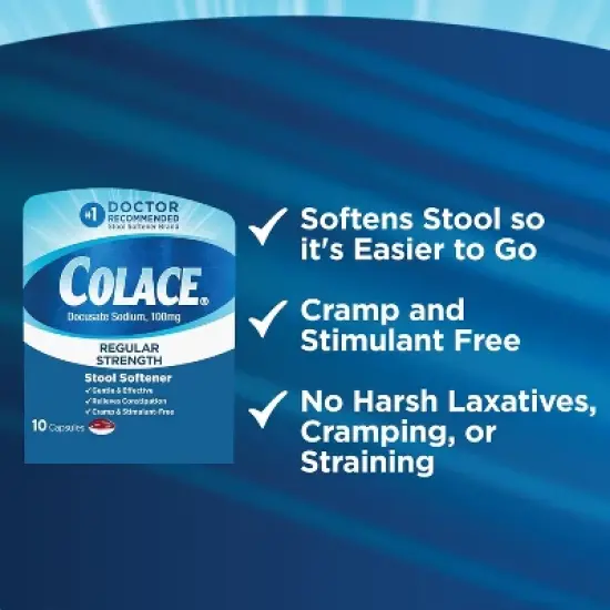 Colace Regular Strength Stool Softener, 10 Count image {2}
