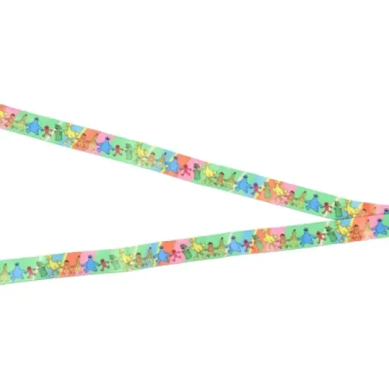 Sesame Street Lanyard ID Badge Holder with Rubber Charm and Collectible Sticker image {1}