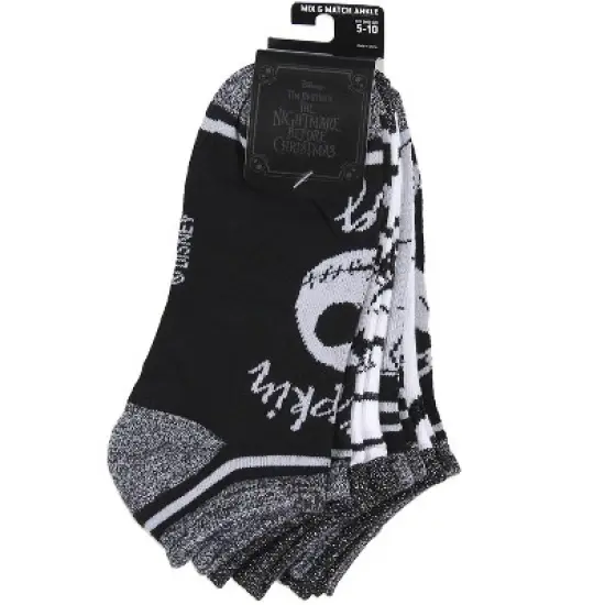 Disney Nightmare Before Christmas Adult The Pumpkin King Zero Ankle Socks 5 PK Multicoloured image {6}