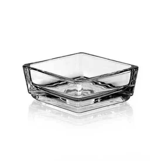 Slickblue Cristalline Interlocking Mini Glass Dish Set of 6 &ndash; Tapas & Appetizer Serving Dishes, Triangle/Diamond Design image {6}