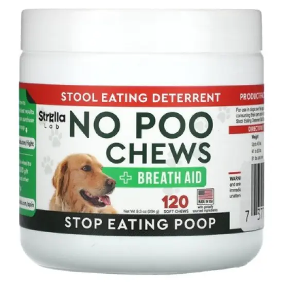 StrellaLab No Poo Chews, For Dogs And Cats, 120 Soft Chews, 9.3 oz (264 g) image {3}