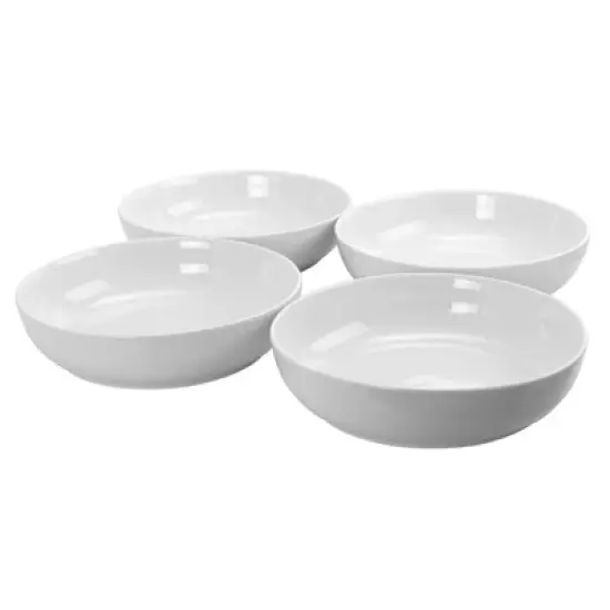 Gibson Home 4 Piece Extra Wide 8.5 in. Stoneware Dinner and Serving Bowls in White image {4}