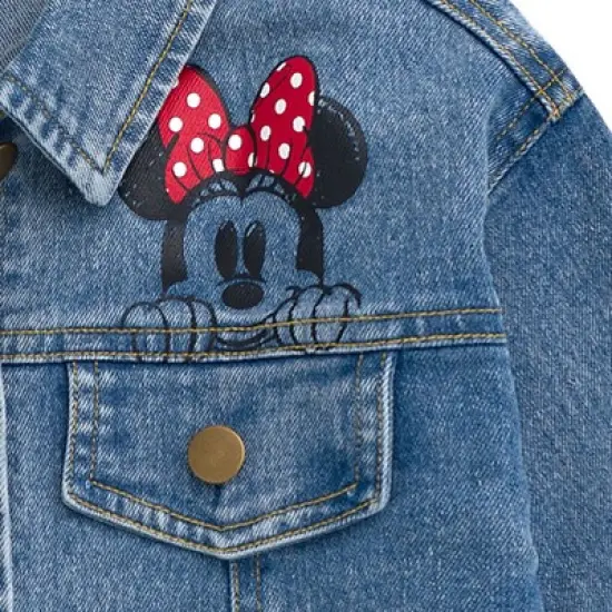 Disney Minnie Mouse Girls Denim Jacket and Dress Toddler to Big Kid image {6}