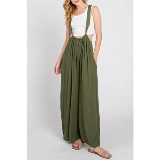 August Sky Women's Suspender Style Jumpsuit image {3}
