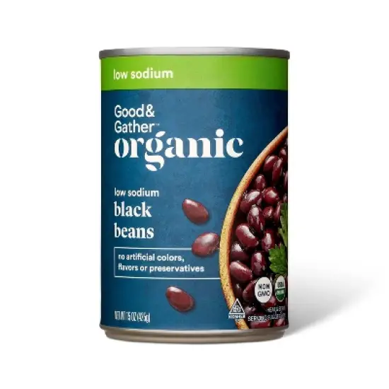 Organic Low Sodium Black Beans - 15oz - Good & Gather&trade; image {3}