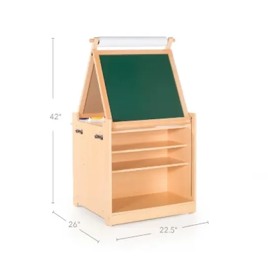 Guidecraft Kids' Desk to Easel Art Cart image {7}