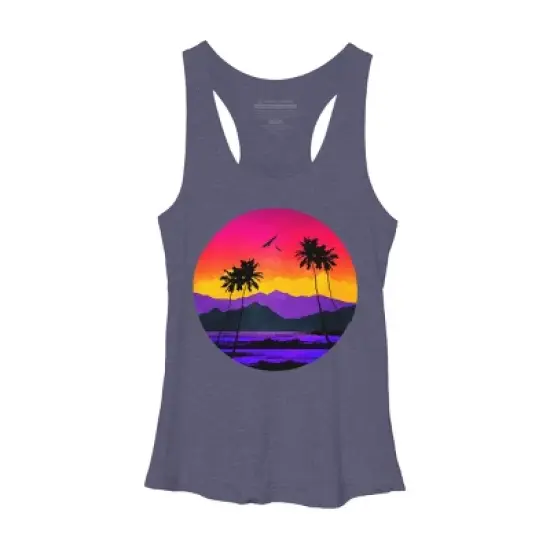Women's Design By Humans The Color of Paradise By clingcling Racerback Tank Top image {5}