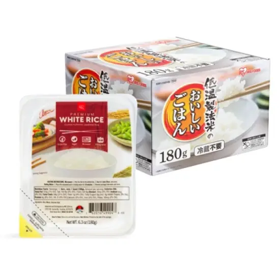 IRIS USA Instant Microwavable White Rice, Gluten Free Vegan, 6Pk image {7}
