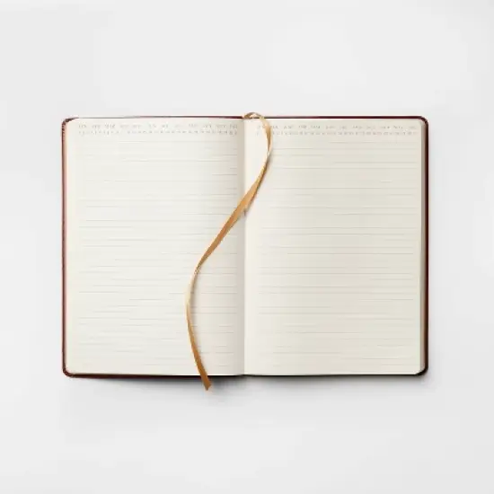 192pg Ruled Journal 10"x7" Leatherette Dark Brown - Threshold&trade;: Soft Cover, Narrow Lined, Teen & Adult Notebook image {2}