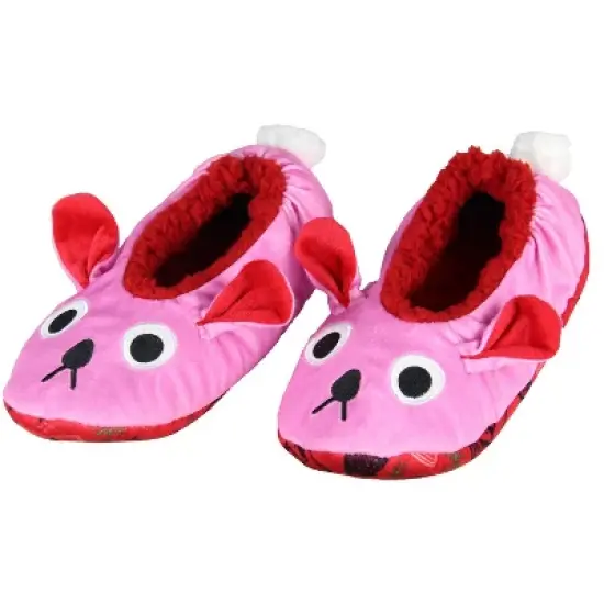 A Christmas Story Pink Bunny Slippers with No-Slip Sole image {4}