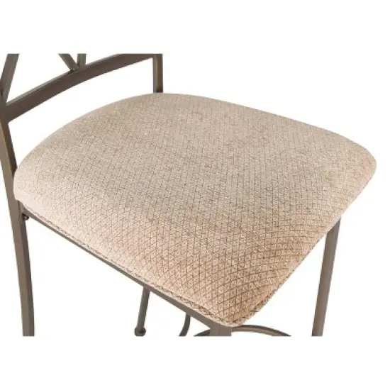 3pc Carter Pub Dining Set Metal/Tan/Cherry - Powell Company image {11}