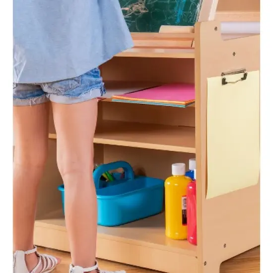 Guidecraft Kids' Desk to Easel Art Cart image {3}