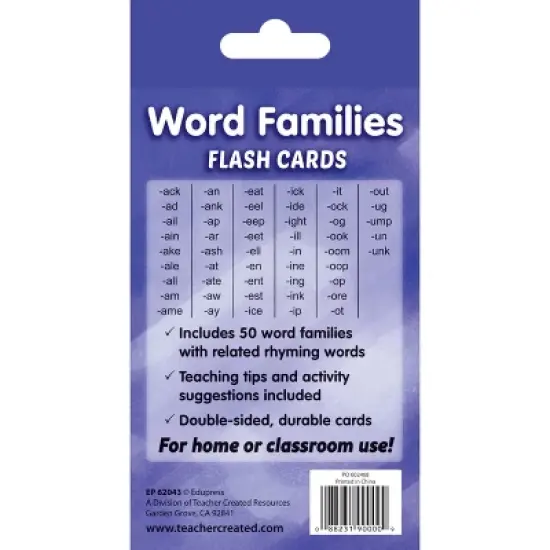 Edupress Word Families Flash Cards image {2}
