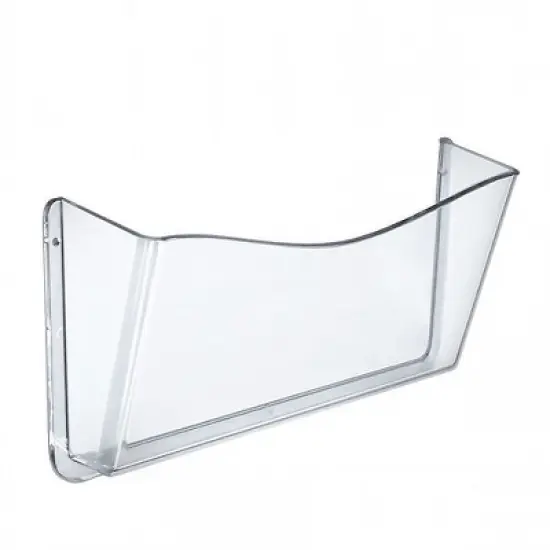 Azar Displays Clear Plastic Wall Mount File Holder with Hanging Hardware, 4-Pack image {5}